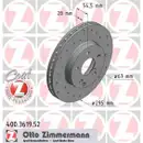 Original ZIMMERMANN 400.3619.52 Bremsscheiben 2 Stück für MERCEDES-BENZ