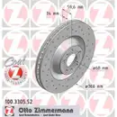 Original ZIMMERMANN 100.3305.52 Bremsscheiben 2 Stück für AUDI