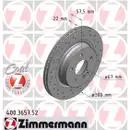 Original ZIMMERMANN 400.3657.52 Bremsscheiben 2 Stück für MERCEDES-BENZ