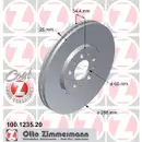 ZIMMERMANN 100.1235.20 Bremsscheiben 2 Stück VW