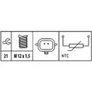 Sensor Kühlmitteltemperatur Hella 6PT 009 309-471 für Mercedes Benz für Nissan