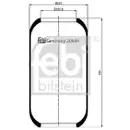 FEBI BILSTEIN 20644 Luftfederbalg für MERCEDES-BENZ, VOLVO, SETRA, DAF