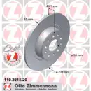 ZIMMERMANN 110.2218.20 Bremsscheiben 2 Stück hinten ALFA ROMEO