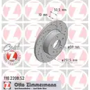 Original ZIMMERMANN 110.2208.52 Bremsscheiben 2 Stück für ALFA ROMEO