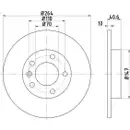TEXTAR 92186403 Bremsscheiben 2 Stück hinten OPEL