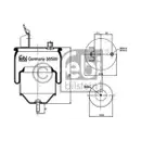 Federbalg Luftfederung Febi Bilstein 38509 für Volvo Hinterachse Links