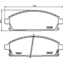 Bremsbelagsatz Scheibenbremse Textar 2342001 für Honda für Isuzu für Nissan