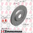 Original ZIMMERMANN 100.3334.52 Bremsscheiben 2 Stück für AUDI
