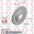 Original ZIMMERMANN 600.3232.52 Bremsscheiben 2 Stück für VW