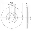 Textar Bremsenset Bremsscheiben Ø280 belüftet Bremsbeläge vorn Audi A3 Seat Leon