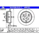 ATE 24.0109-0151.1 Bremsscheiben 2 Stück HONDA