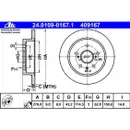 ATE 24.0109-0167.1 Bremsscheiben 2 Stück SUZUKI