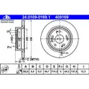 ATE 24.0109-0169.1 Bremsscheiben 2 Stück HONDA