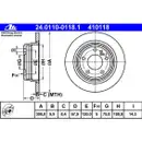 ATE 24.0110-0118.1 Bremsscheiben 2 Stück BMW