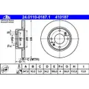 ATE 24.0110-0187.1 Bremsscheiben 2 Stück PEUGEOT