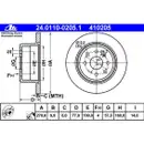 ATE 24.0110-0205.1 Bremsscheiben 2 Stück OPEL