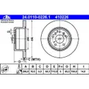 ATE 24.0110-0226.1 Bremsscheiben 2 Stück SAAB