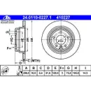 ATE 24.0110-0227.1 Bremsscheiben 2 Stück BMW