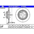 ATE 24.0110-0307.1 Bremsscheiben 2 Stück MAZDA