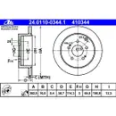 ATE 24.0110-0344.1 Bremsscheiben 2 Stück hinten MITSUBISHI