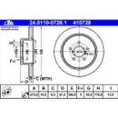 ATE 24.0110-0728.1 Bremsscheiben 2 Stück SUBARU