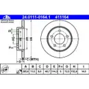 ATE Bremsenset Bremsscheiben Ø265 voll Bremsbeläge hinten Mazda 3