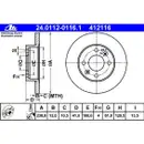 ATE 24.0112-0116.1 Bremsscheiben 2 Stück RENAULT