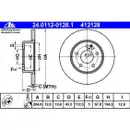 ATE 24.0112-0128.1 Bremsscheiben 2 Stück MERCEDES-BENZ
