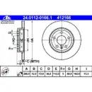 ATE 24.0112-0166.1 Bremsscheiben 2 Stück AUDI