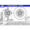 ATE 24.0112-0177.2 Bremsscheiben 2 Stück OPEL