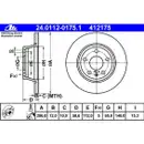 ATE 24.0112-0175.1 Bremsscheiben 2 Stück AUDI