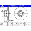 ATE 24.0113-0111.1 Bremsscheiben 2 Stück für MERCEDES-BENZ