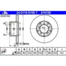ATE 24.0116-0100.1 Bremsscheiben 2 Stück MERCEDES-BENZ