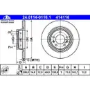 ATE 24.0114-0116.1 Bremsscheiben 2 Stück PEUGEOT