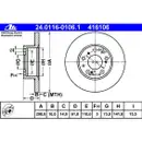 ATE 24.0116-0106.1 Bremsscheiben 2 Stück CITROËN