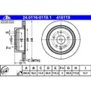 ATE 24.0116-0119.1 Bremsscheiben 2 Stück NISSAN
