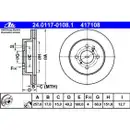 ATE 24.0117-0108.1 Bremsscheiben 2 Stück SUZUKI