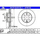 ATE 24.0119-0115.1 Bremsscheiben 2 Stück HYUNDAI