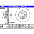 ATE 24.0119-0116.1 Bremsscheiben 2 Stück HYUNDAI