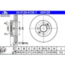 ATE 24.0120-0125.1 Bremsscheiben 2 Stück RENAULT