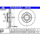 ATE 24.0120-0120.1 Bremsscheiben 2 Stück AUDI