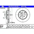 ATE 24.0121-0115.1 Bremsscheiben 2 Stück HONDA