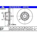 ATE 24.0122-0116.1 Bremsscheiben 2 Stück MERCEDES-BENZ