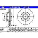 ATE 24.0122-0118.1 Bremsscheiben 2 Stück AUDI