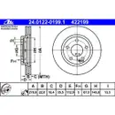 ATE 24.0122-0199.1 Bremsscheiben 2 Stück MERCEDES-BENZ