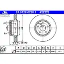 ATE 24.0122-0228.1 Bremsscheiben 2 Stück MERCEDES-BENZ