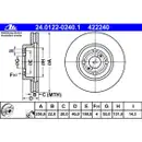 ATE 24.0122-0240.1 Bremsscheiben 2 Stück TOYOTA
