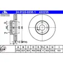 ATE 24.0122-0235.1 Bremsscheiben 2 Stück MAZDA