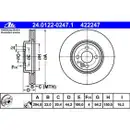 ATE 24.0122-0247.1 Bremsscheiben 2 Stück MINI