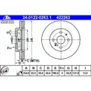 ATE 24.0122-0263.1 Bremsscheiben 2 Stück DAIHATSU